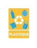 Set of 3 waste sorting panels for 400 L bag holder
