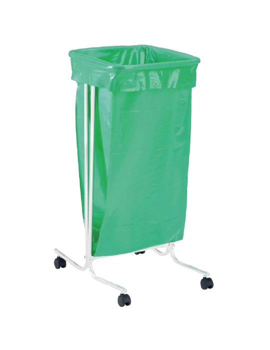 Support sac tubulaire 110L sur roues