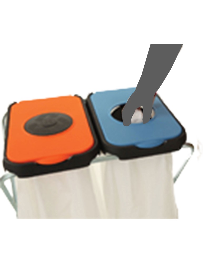 Support sac 2 flux avec opercule