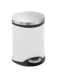 Papelera con pedal concha 6 l
