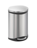 Corbeille à pédale coquille 6 L inox
