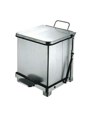 Poubelle robuste inox mat 27 L