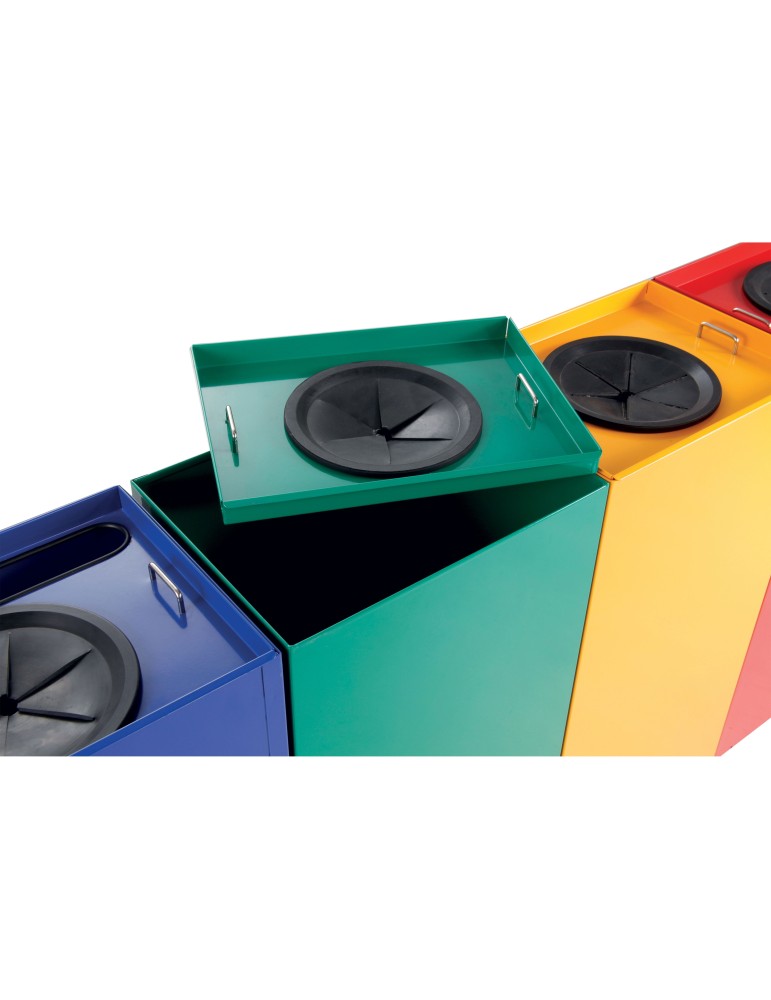 Conteneur de tri 100 L avec opercule et fente