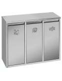 Collecteur inox tri sélectif 36 L