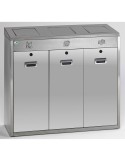 Edelstahl-3-Fluss-Sammelbehälter 48 L