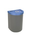 Halbrunder Korb Nice mit Beutelhalter 65 L Schwenkdeckel