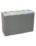 Nice Rectangular bin with bag holder 75 L hinged lid
