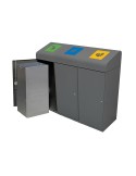 Collecteur Berlin couvercle trappe 95 L 3 flux bac intérieur