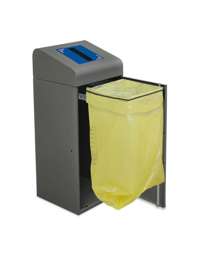 Poubelle de Tri Berlin 95 L avec Couvercle Tri Selectif 1 Flux Poubelle de Tri Berlin 95 L avec Couvercle Tri Selectif 1 Flux