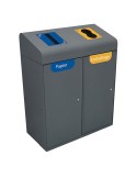 Contenedor Berlin con tapa de clasificación selectiva de 95 l 2 flujo soporte de bolsa