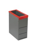 Corbeille Nice rectangulaire avec support sac 45 L ouverture haute