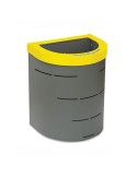 Corbeille Nice 1/2 rond avec support sac 65 L ouverture haute