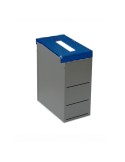 Papelera Nice rectangular con soporte de bolsa de 45 l con tapa de clasificación selectiva