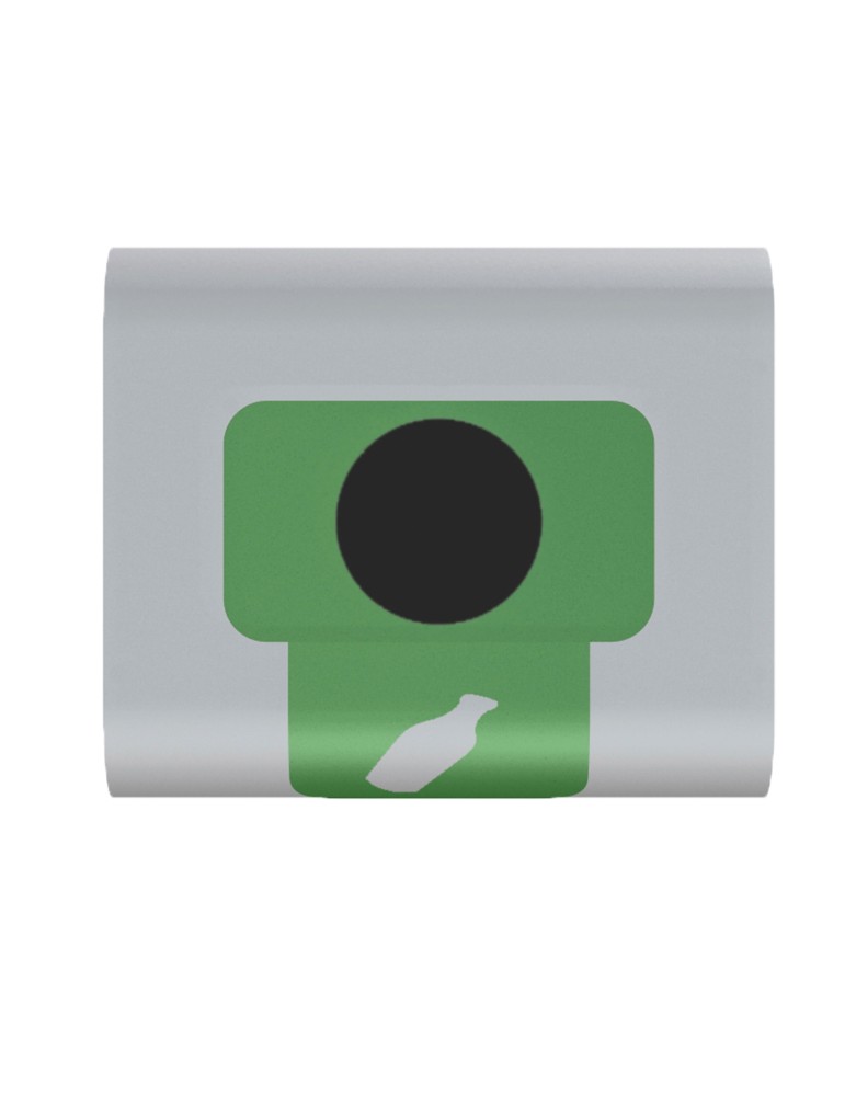 Corbeille extérieure Stockholm 75 L support sac - fente de tri