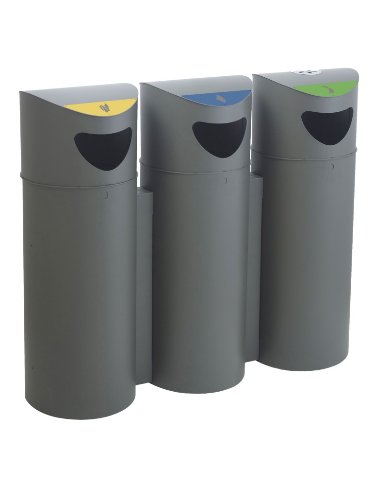 Poubelle Oslo 75 L support sac en métal