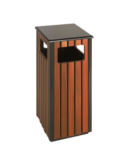 Poubelle Extérieure Carrée en Bois 36 L Poubelle Extérieure Carrée en Bois 36 L