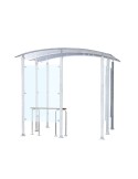 Metall-Raucherunterstand 4 m² Wandmontage