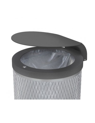 Poubelle Marseille 120L avec chapeau de pluie - Vigipirate 2