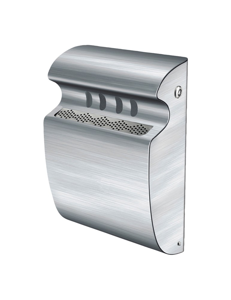 Cendrier Cylindrique Mural Inox 3 L