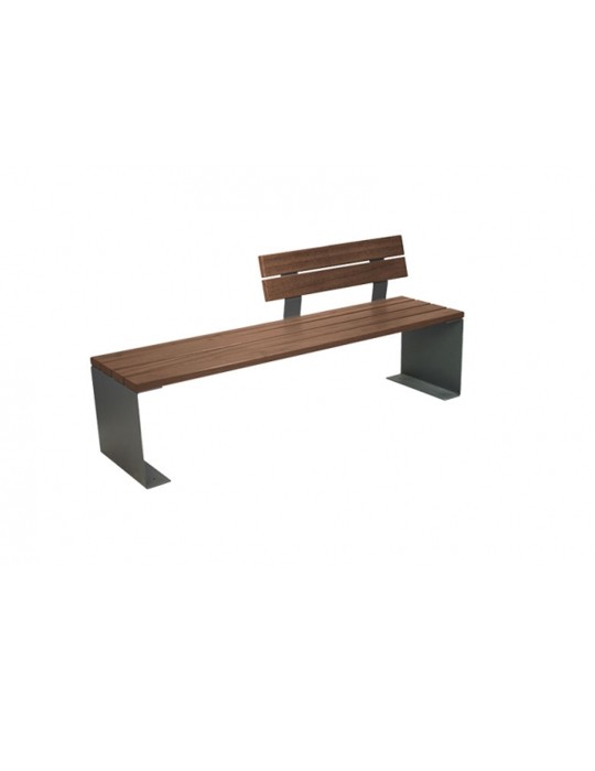 Banc de ville avec demi-dossier