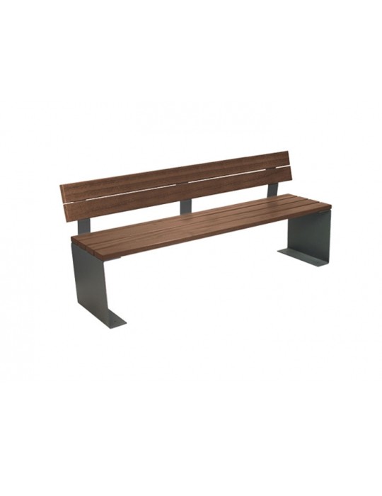 Banc de ville avec dossier