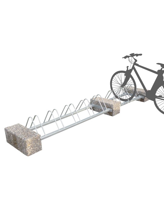 Bloc béton modulable pour support vélos