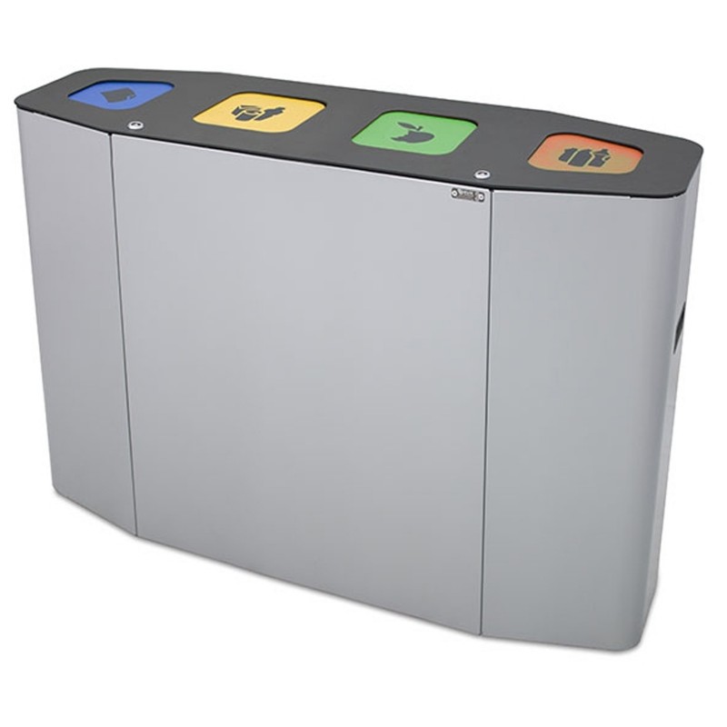 Munich waste collector lid flap 4-stream 50 L inner bin - RecycleOffice