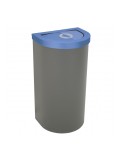 Corbeille Nice 1/2 rond avec bac intérieur 95 L couvercle basculante