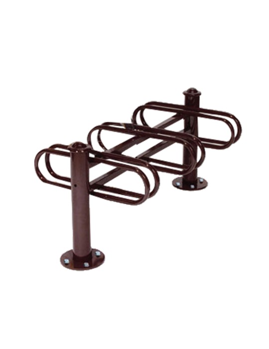 Support vélo 3 places double face City pour espaces publics Support vélo 3 places double face City pour espaces publics