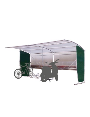 Abri bus ou vélos avec structure ouverte 2