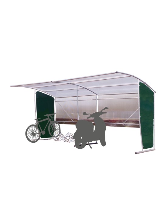 Abri bus ou vélos avec structure ouverte