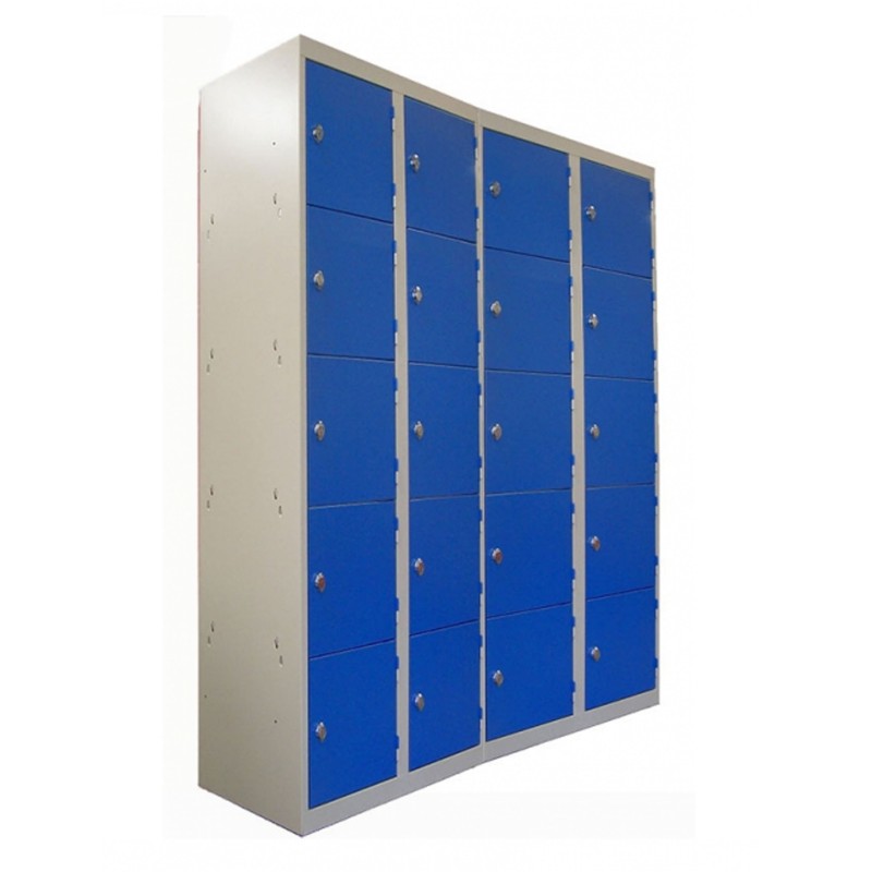 One-piece locker 5 Compartments: Width 300 - 4 columns