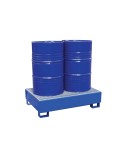 Painted steel spill pallet 220L for 2 drums