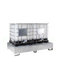 Recipiente de retención de acero galvanizado para 2 cubitainers de 1000 l