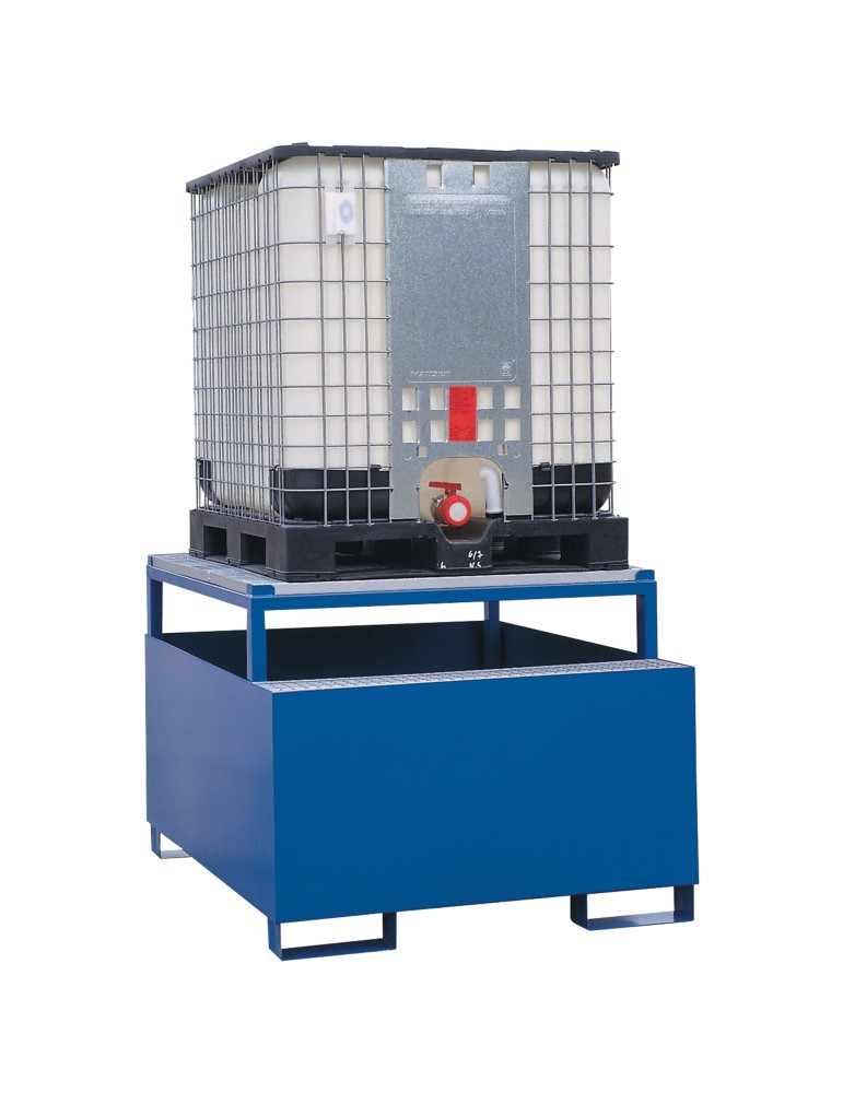 Bac de rétention acier peint, rehausse pour cubitainer