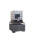 Recipiente de retención de acero galvanizado realzado para cubitainer