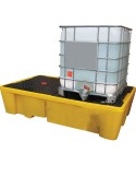 PE spill bin for 2 bag-in-boxes