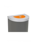 Corbeille Nice 1/2 rond avec support sac 95 L rabat à fermeture automatique