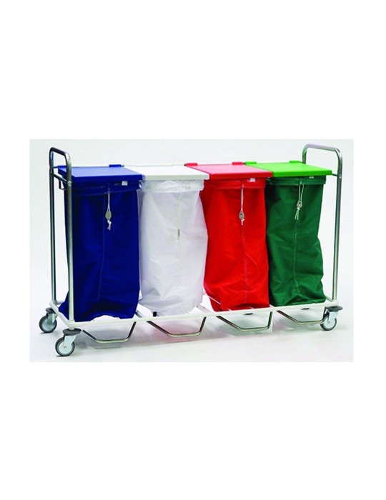 Chariot porte 4 sacs avec pédale