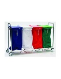 Trolley carrying 4 bags with pedal