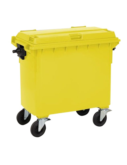 Conteneur plastique 660 L - version avec couvercle