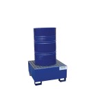 Painted steel spill pallet for 1 drum