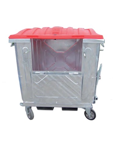 Conteneur acier avec couvercle plastique et ouverture frontale 2