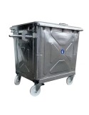 Contenedor de acero con tapa para uso industrial