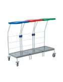 3-stream bag holder on wheels