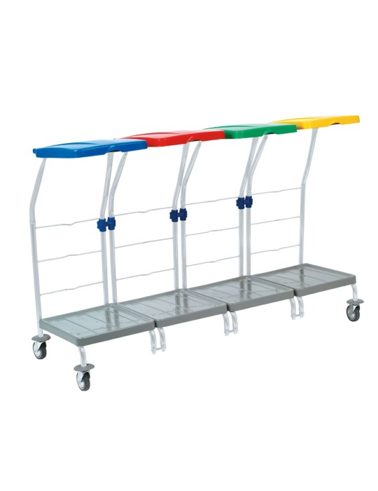 Support sac 4 flux sur roues