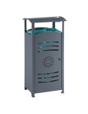 Corbeille extérieure 110 L avec cendrier