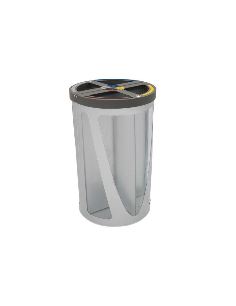 Poubelle Madrid Vigipirate 4 flux 120L - Tri sélectif Poubelle Madrid Vigipirate 4 flux 120L - Tri sélectif