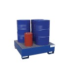 Palette de rétention galvanisée 440L pour 4 fûts