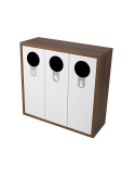 Helsinki litter bin 120 L 3 waste streams